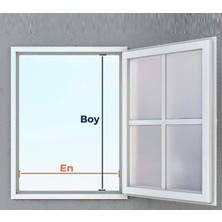 SİNEKLİK 17X25 Fberglass Menteşeli DEMONTE Pencere Sinekliktakım Beyaz