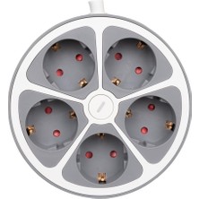 Vea VE-G605Y 5'li Anahtarlı 1.5 Metre Grup Priz