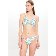 Çok Renkli Dokulu Geniş Üçgen Bikini Takımı 25SW002ST