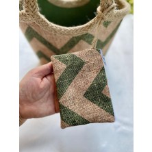 Çocuk Plaj Çantası Yeşil Zigzag