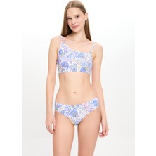 Kadın Şal Desen Dokulu Tek Omuz Bikini Takımı 25SW012ST