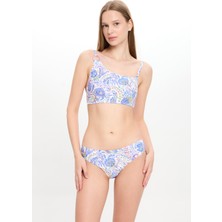 Kadın Şal Desen Dokulu Tek Omuz Bikini Takımı 25SW012ST