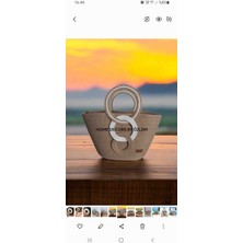 Hasır Çanta Midi Boy Çanta Kadın El Çantası Omuz Çantası Kol Çantası El Çantası Handmade