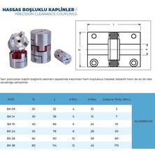 Alüminyum Boşluksuz Servo Kaplin(Gs-28)(Bk-28)