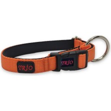 Lucky Paw  Yumuşak Dokulu Köpek Boyun Tasması - Rahat ve Dayanıklı, Ayarlanabilir Turuncu Medium