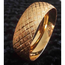 Fm Gerçek Altın Renk, 2 cm Genişlik, Baklava Model Kaliteli Işçilik Tarzınıza  Uygun Altın Kaplama Bilezik