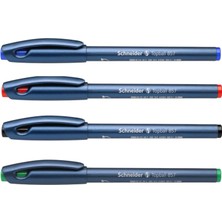 Schneıder Topball 857 Konik Uçlu Roller Kalem 0,6 mm Mavi-Kırmızı-Siyah-Yeşil ( 4 Adet )