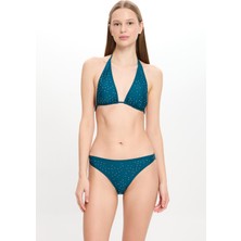Kadın Taşlı Geniş Üçgen Bikini Takımı 25SW028ST