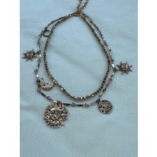 Vintage Zr Kolye Bakır Renk