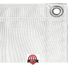 7 Metre x 80 cm Beyaz Renk Polyester Balkon Demiri Brandası Su Geçirmez  650G