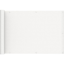 10 Metre x 65 cm Beyaz Renk Polyester Balkon Demiri Brandası Su Geçirmez  650G
