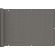 3 Metre x 50 cm Gri Renk Polyester Balkon Demiri Brandası Su Geçirmez  650G