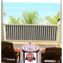 10 Metre x 85 cm Gri Renk Polyester Balkon Demiri Brandası Su Geçirmez  650G