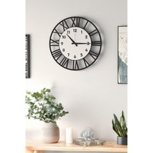 Dekoratif Yeni Modern Meissa Ahşap Rengi  Duvar Saati 48CM