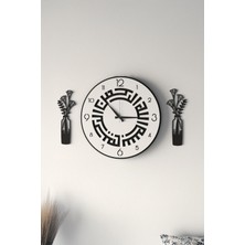 Dekoratif Yeni Modern Sham Islami  Ahşap Duvar Saati 48CM