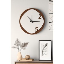 Dekoratif Yeni Modern Arcturus Ahşap Duvar Saati 48CM