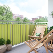 3.5 Metre x 90 cm Sarı Renk Polyester Balkon Demiri Brandası Su Geçirmez  650G