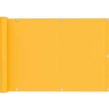 5 Metre x 60 cm Sarı Renk Polyester Balkon Demiri Brandası Su Geçirmez  650G