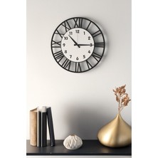 Dekoratif Yeni Modern Meissa Ahşap Rengi  Duvar Saati 48CM