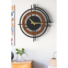Şık ve Modern Duvar Saati - 48CM Büyük Boy, 3 Farklı Renk Seçeneği - Ceviz-Kahverengi