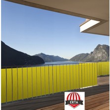 8 Metre x 90 cm Sarı Renk Polyester Balkon Demiri Brandası Su Geçirmez  650G