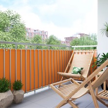 9.5 Metre x 50 cm Turuncu Renk Polyester Balkon Demiri Brandası Su GEÇIRMEZ650G