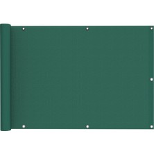 4 Metre x 100 cm Yeşil Renk Polyester Balkon Demiri Brandası Su Geçirmez  650G