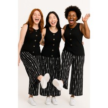 Kadın Beli Lastikli Çok Rahat Viskon Pantolon Etek