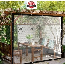 5,70 Metre x 1,50 Metre 0.80MM  Şeffaf Balkon Brandası   Malzeme Işçilik