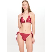 Kadın Deri Görünümlü Küçük Üçgen Bikini Takımı 25SW027ST