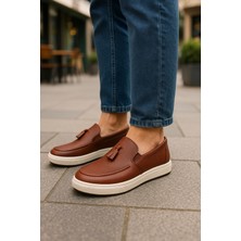 Growish GR0318 Hakiki Deri Hafif Poli Taban Yazlık Erkek Püsküllü Üst Kalite Loafer Ayakkabı