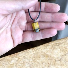 Kaplan Gözü Taşlı Kolye A+++ Kalite Parlak Özel Kesim Taş Kolye