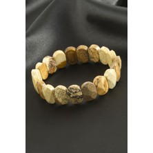 Oval Kesim Jasper Doğaltaşlı Bileklik