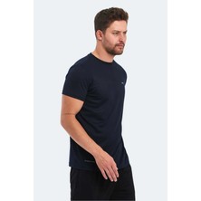 Omar Ktn Erkek Kısa Kol T-Shirt Lacivert