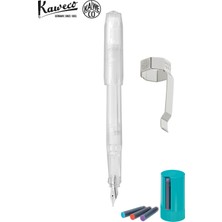 Kaweco 10002241 Perkeo Dolmakalem Şeffaf M Uç + Kartuş Kutusu 8'li Karışık Renk + Klips Hediyeli