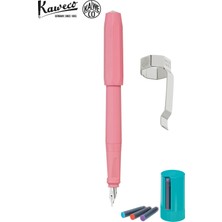Kaweco - WizDeisgn 10002220 Perkeo Dolmakalem Pembe Şakayık F Uç + Kartuş Kutusu 8'li Karışık Renk + Klips Hediyeli
