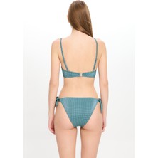 Kadın Yeşil Geometrik Desen Üçgen Bikini Takımı 25SW010ST