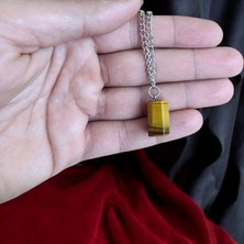 Doğal Taş Kolye Çelik Zincir Kolye Modelleri Sevgiliye Hediye Kolye