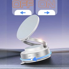 Beyaz Mıknatıslı Telefon Tutacağı Araç Araba Izbırakmaz Telefon Tutucu Torpidoya Yapışan 360°DÖNERLI