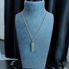 Çelik Zincir Çelik Kolye Aventurin Pandül Kolye Doğal Taş Kolye Kararmaz Çelik Zincir Çelik Halka Çelik Klips