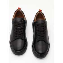 Trendche %100 Deri Günlük Erkek Sneaker RM-25002 Siyah