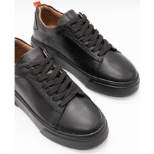 Trendche %100 Deri Günlük Erkek Sneaker RM-25002 Siyah