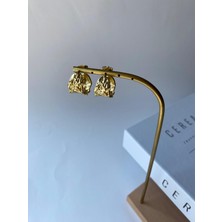 Vintage Xuping Buruşuk Model Gold Küpe