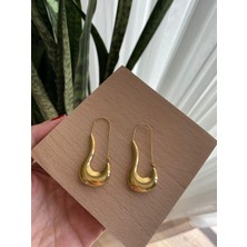 Toplu Iğne Model Çelik Gold Küpe