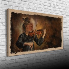 Kemancı Kız Canvas Tablo (60X120)