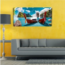 Mavi Ada Canvas Tablo (60X120)