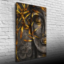 Soyut Gri ve Altın Rengi Kadın Görseli Kanvas Tablo 50 x 70