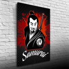 Japon Samuray Kırmızı ve Siyah Tonlarda Poster Kanvas Tablo 50 x 70