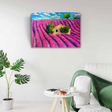 Lavanta Tarlası ve Mavi Gökyüzü Kanvas Tablo 50 x 70