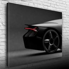 Siyah Spor Otomobil Kanvas Tablo 50 x 70